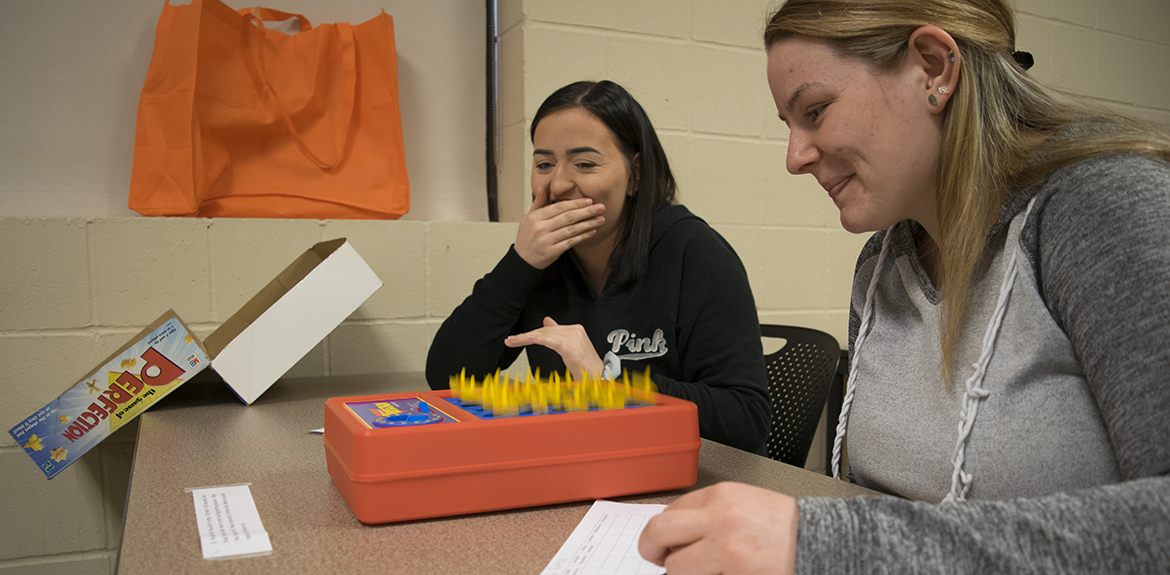 Early Childhood Education students prepare tests as part of the program