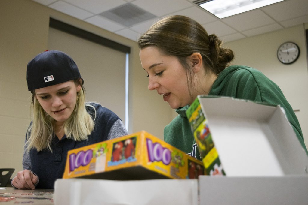 Early Childhood Education students prepare tests as part of the program