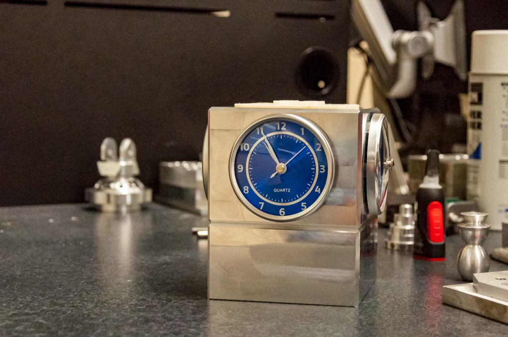 Clock built in Precision Machining Technology.