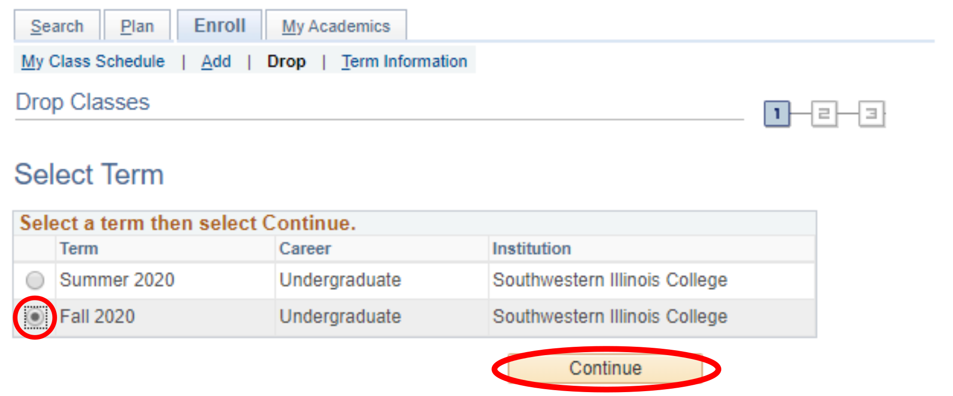 Drop A Class Southwestern Illinois College