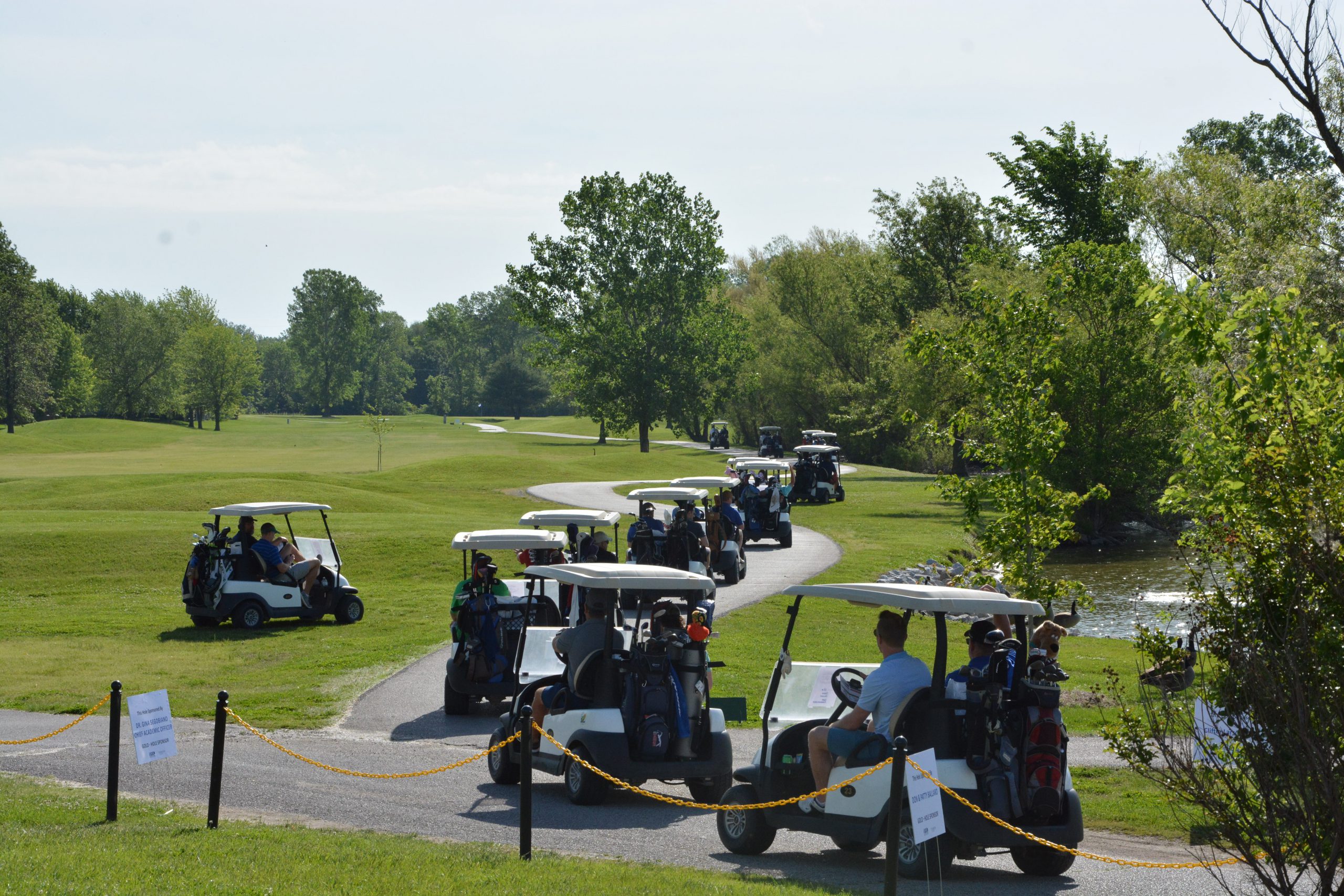 Golfers Shotgun start at Legacy Golf Course in Granite City