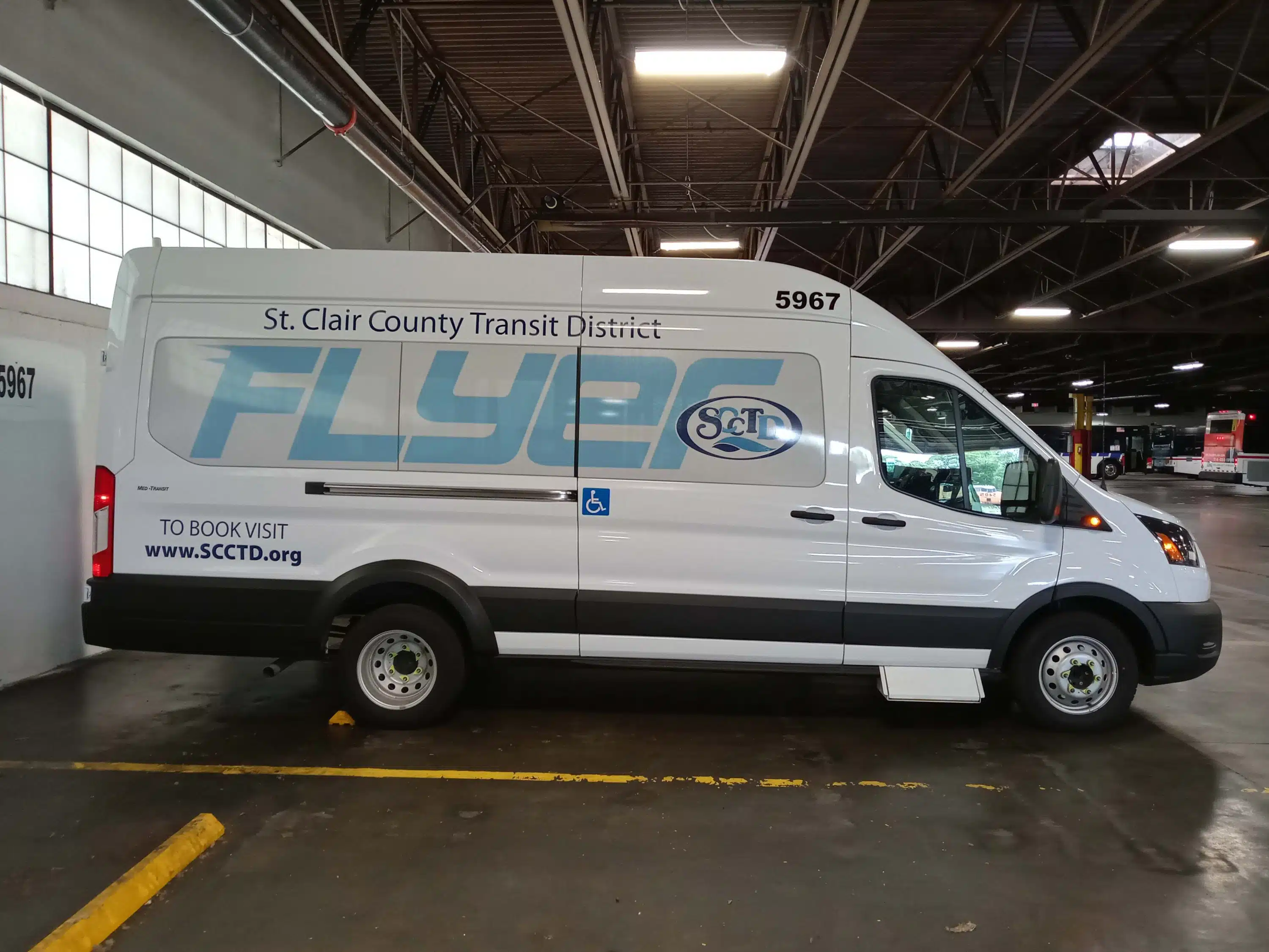 ATS bus parked in the depot.