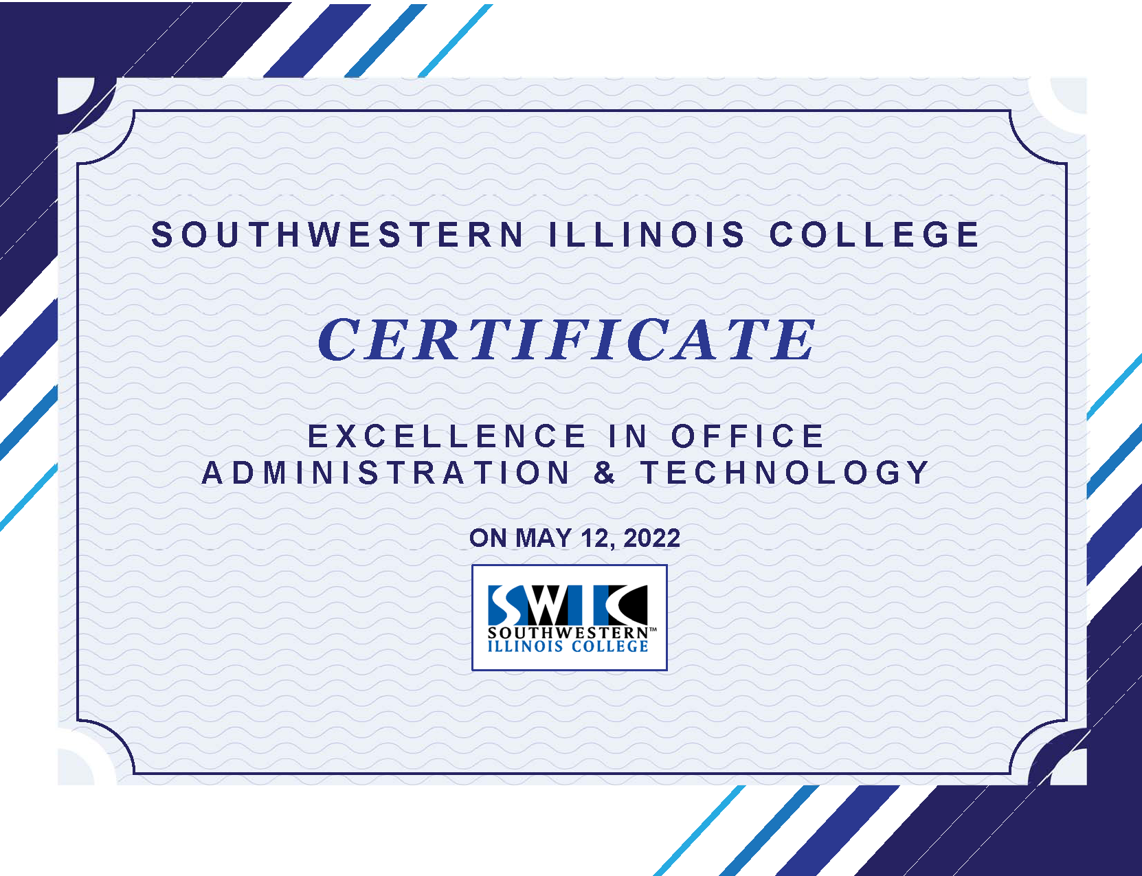 Southwestern Illinois College Certificate Excellence in Office Administration & Technology