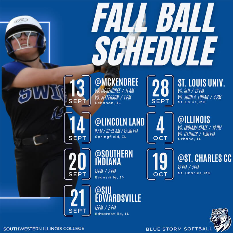 Fall 2025 Softball Schedule