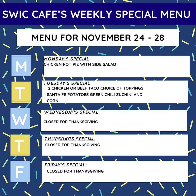 Belleville MC Cafe Weekly Specials 11/24/25