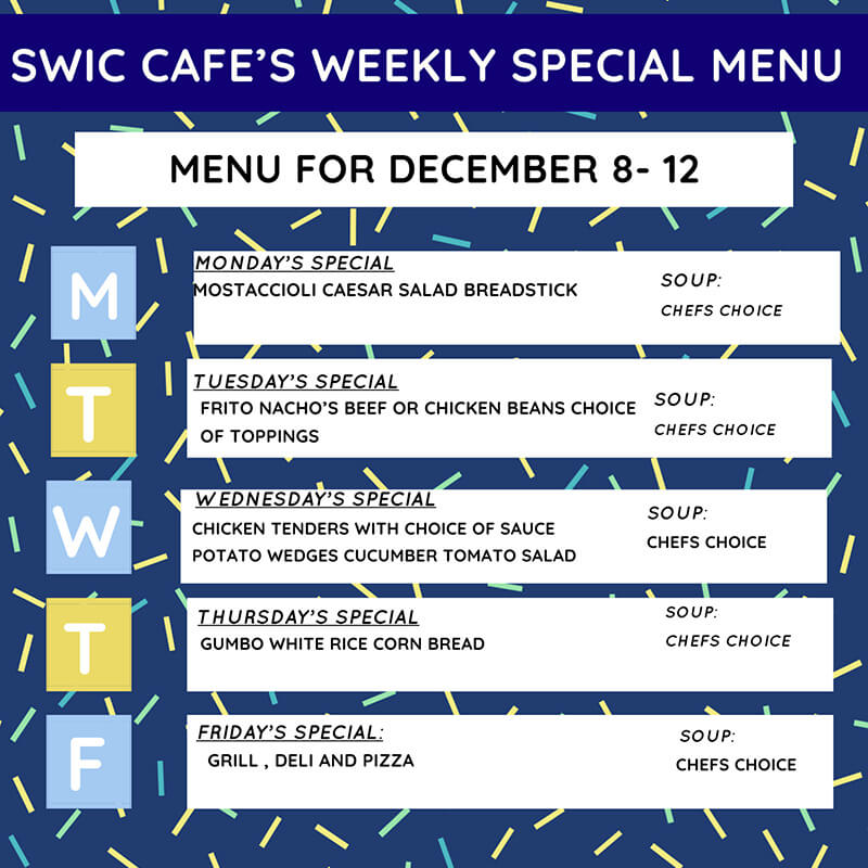 Belleville MC Cafe Weekly Specials 12/8/25