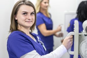 Practicing using Radiology Equipment