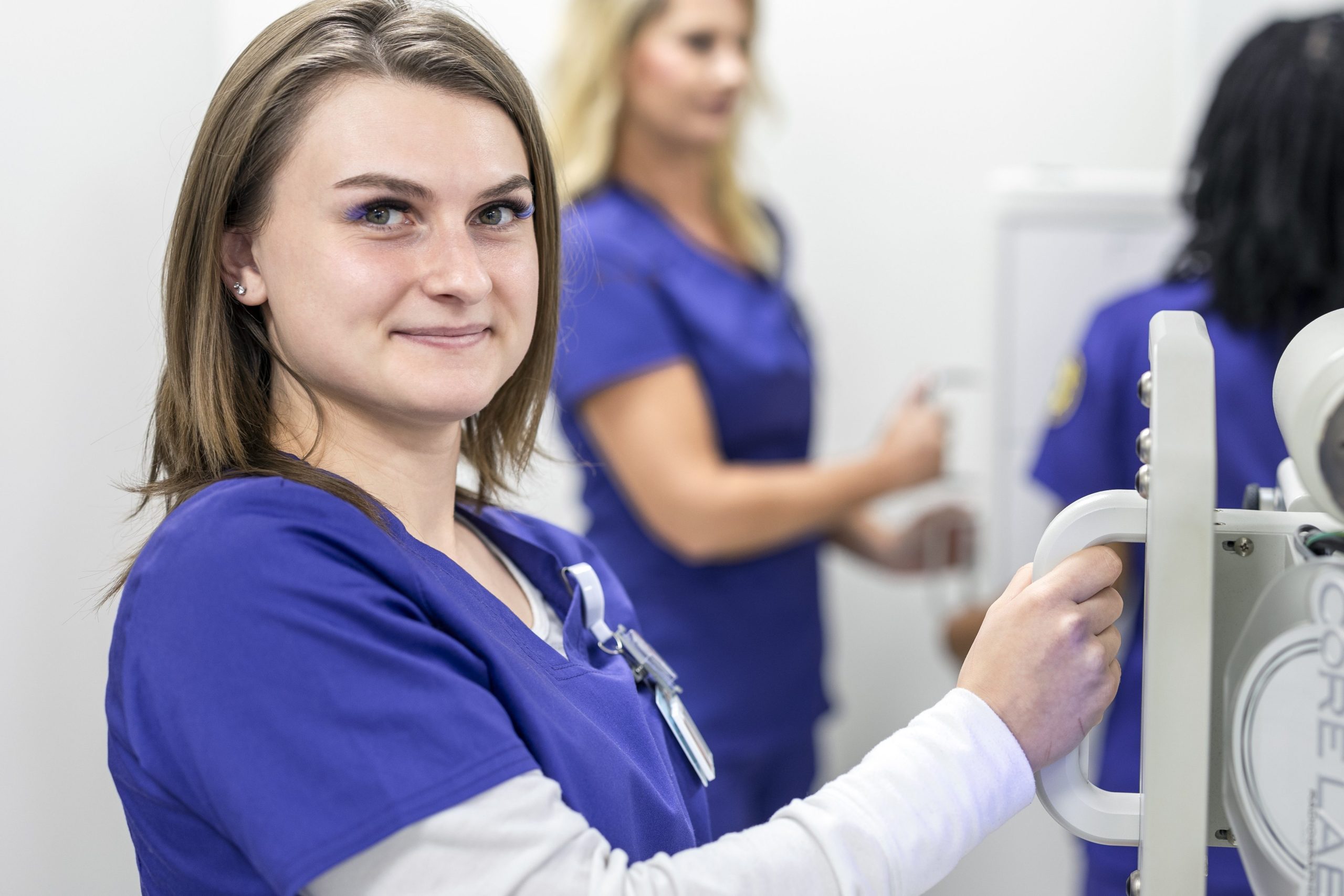Practicing using Radiology Equipment