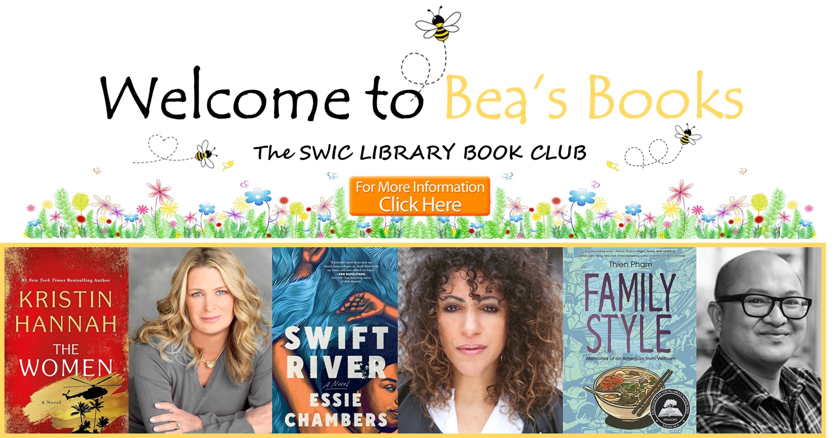 Library - Bea's Book Club Banner Spring 2026