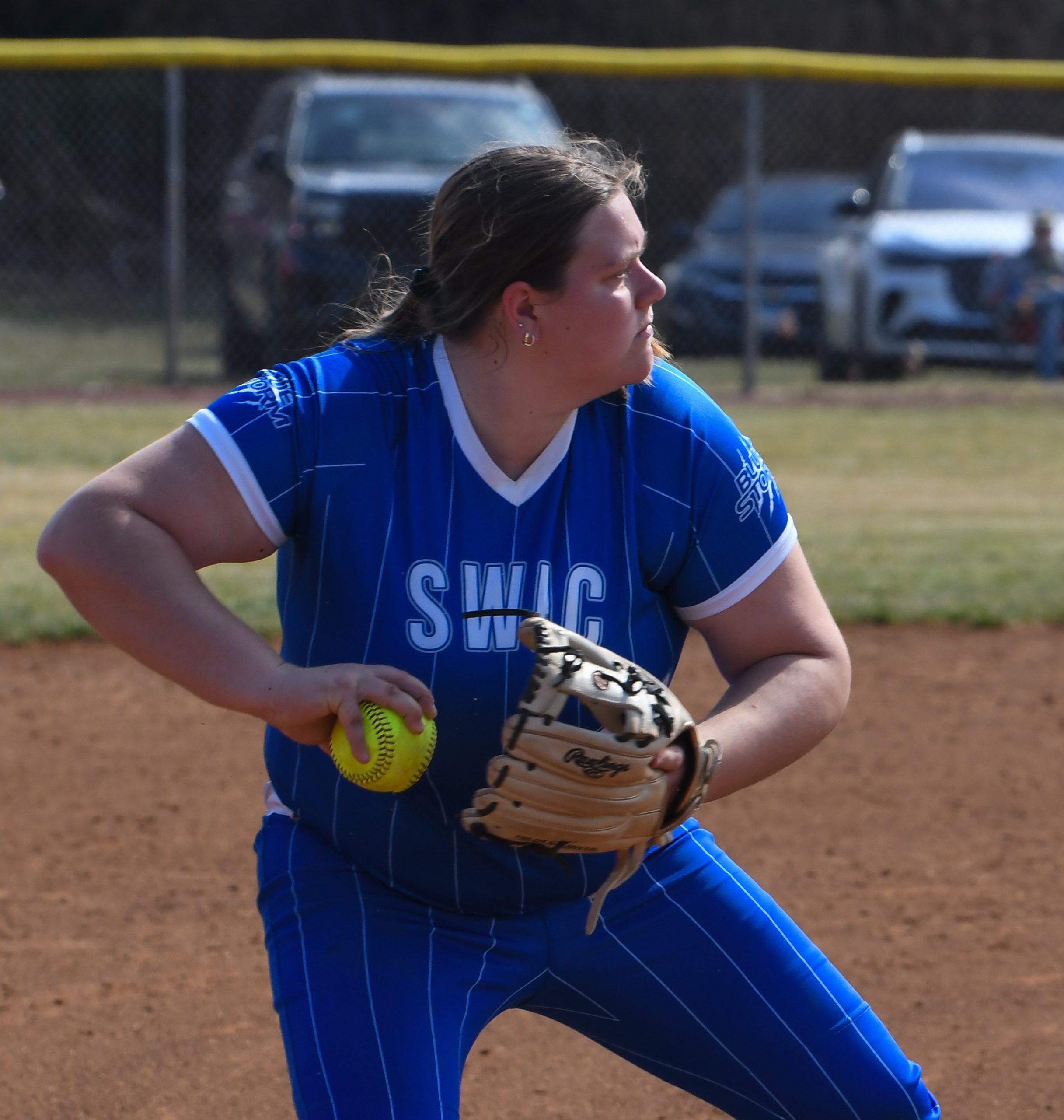 Women's Softball in action