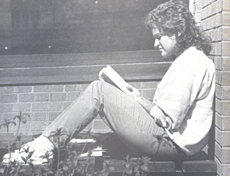 Bellville Area College Student Studying Outdoors1980s