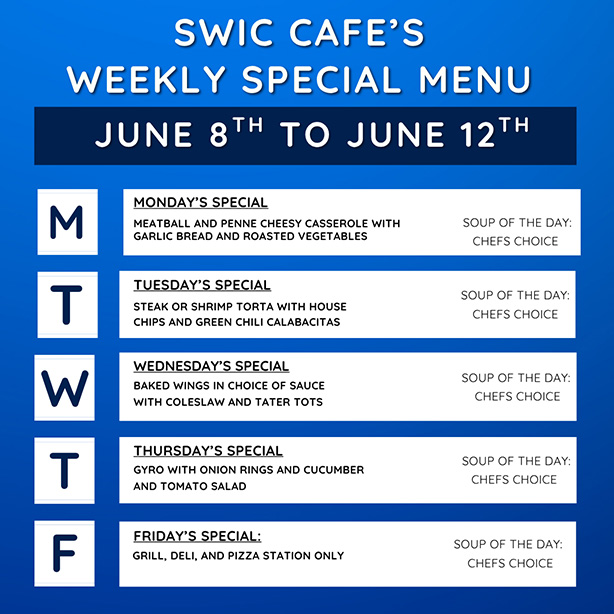 Belleville MC Cafe Weekly Specials 6/8/26